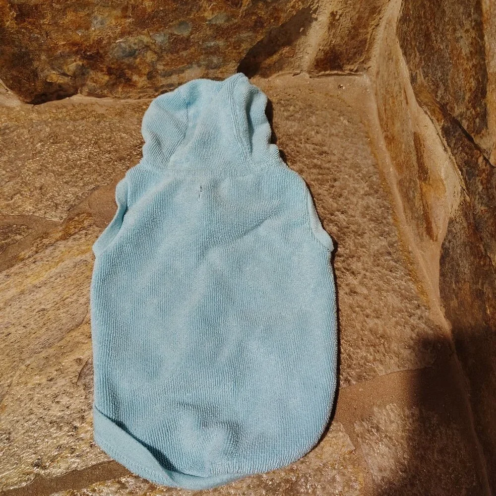 Martha Stewart Pets Hooded Dogs Shirt Size Medium Hoodie Blue